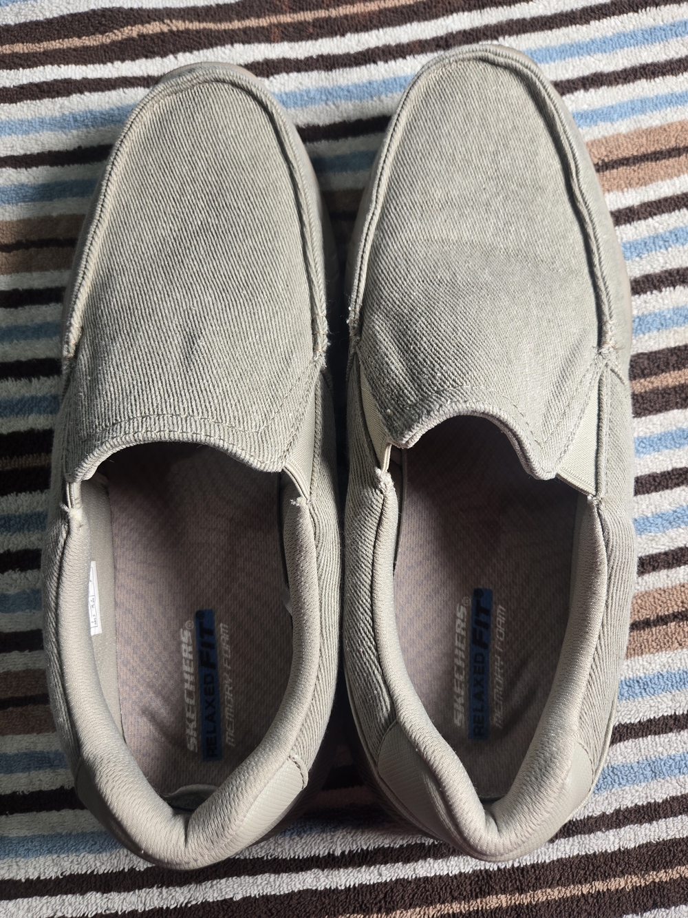 Skechers Men’s Slip-On Casual Shoes in Light Taupe